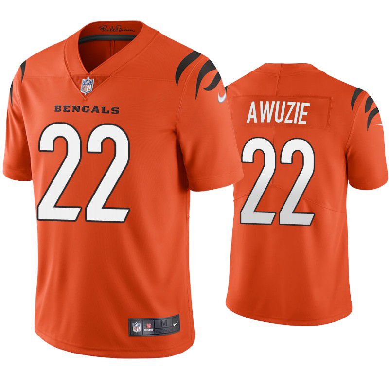 Men Cincinnati Bengals #22 Chidobe Awuzie Orange Nike Limited Player NFL Jersey